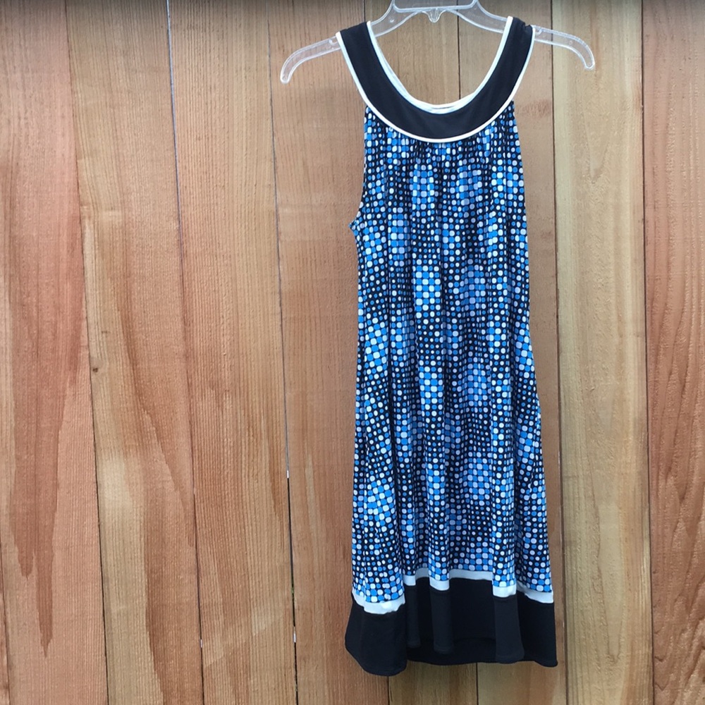 Blue dots Dress LONDON TIMES